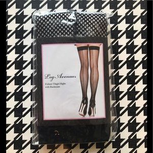 Fishnet Thigh Highs with Backseam